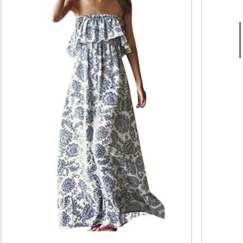 Victoria’s Secret Boho Strapless Maxi Dress